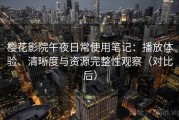 樱花影院午夜日常使用笔记：播放体验、清晰度与资源完整性观察（对比后）