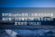茶杯狐cupfox官网｜长期浏览后的直观印象：内容覆盖范围与推荐逻辑的直观感受（对比后）