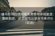 蜂鸟影院在线观看免费使用体验复盘：整体观感、交互细节与使用节奏评价（实测）