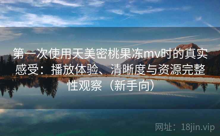 第一次使用天美密桃果冻mv时的真实感受：播放体验、清晰度与资源完整性观察（新手向）