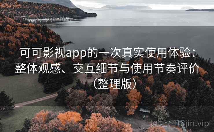 可可影视app的一次真实使用体验：整体观感、交互细节与使用节奏评价（整理版）