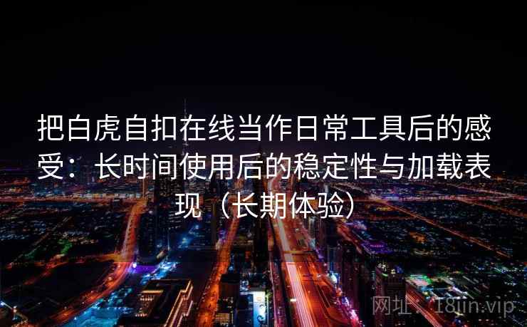 把白虎自扣在线当作日常工具后的感受：长时间使用后的稳定性与加载表现（长期体验）