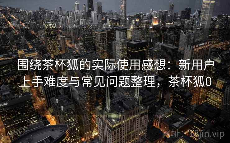 围绕茶杯狐的实际使用感想：新用户上手难度与常见问题整理，茶杯狐0