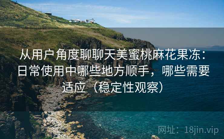 从用户角度聊聊天美蜜桃麻花果冻：日常使用中哪些地方顺手，哪些需要适应（稳定性观察）