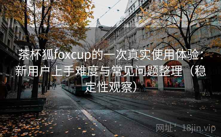 茶杯狐foxcup的一次真实使用体验:新用户上手难度与常见问题整理(稳定性观察) 茶杯狐foxcup的一次真实使用体验:新用户上手难度与常见问题整理(稳定性观察)